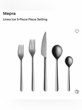 Mepra Linea Ice 5-Piece Flatware Set in Silver